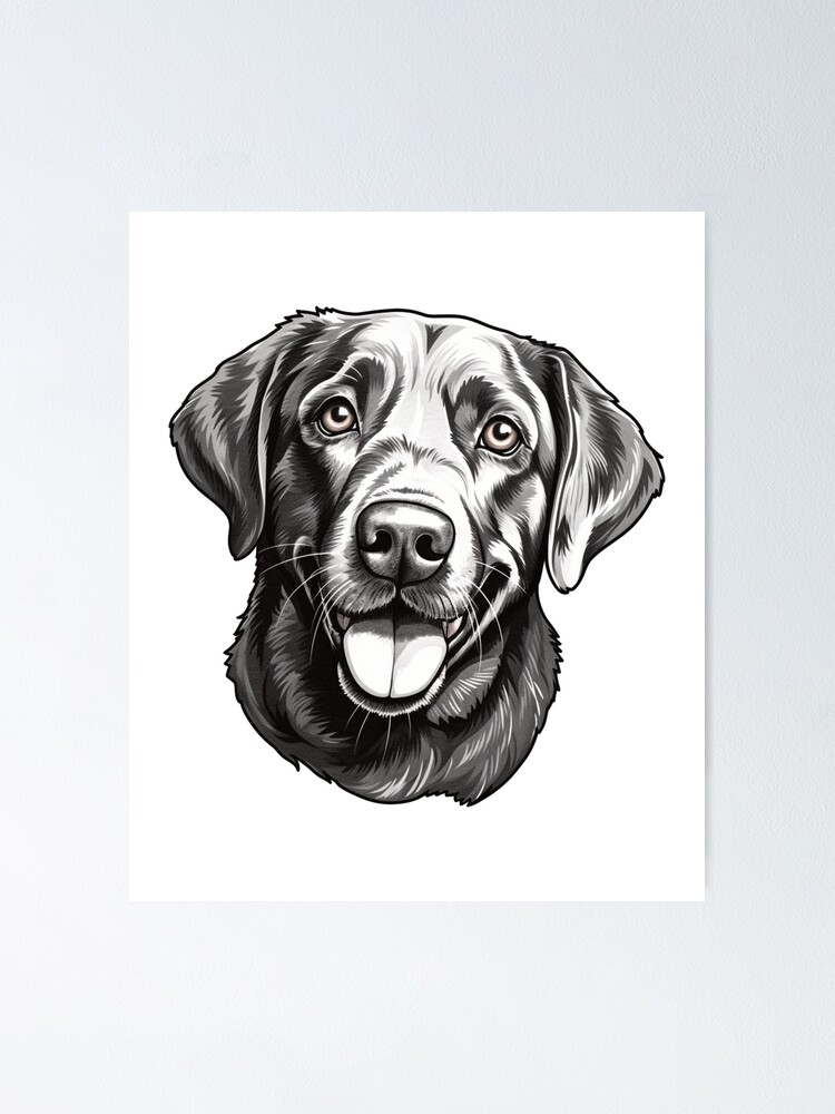 Imagen 1 de 3, Póster con la obra cute labrador retriever puppy, diseñada y vendida por LabelLover.