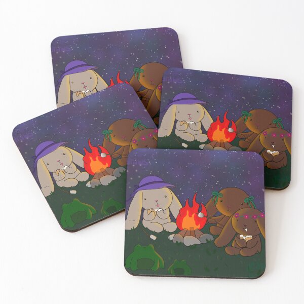 Item preview, Bunny trio friends camping designed and sold by ileandraws.