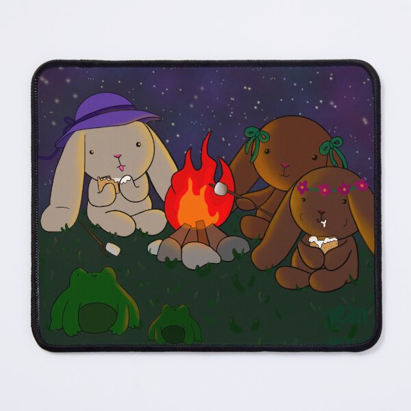 Item preview, Bunny trio friends camping designed and sold by ileandraws.