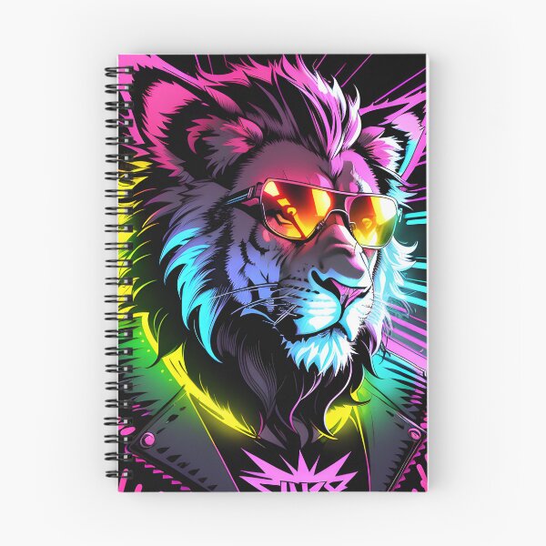Item preview, Innovative lion design: neon colors, glasses and a touch of eccentricity designed and sold by danh1z.