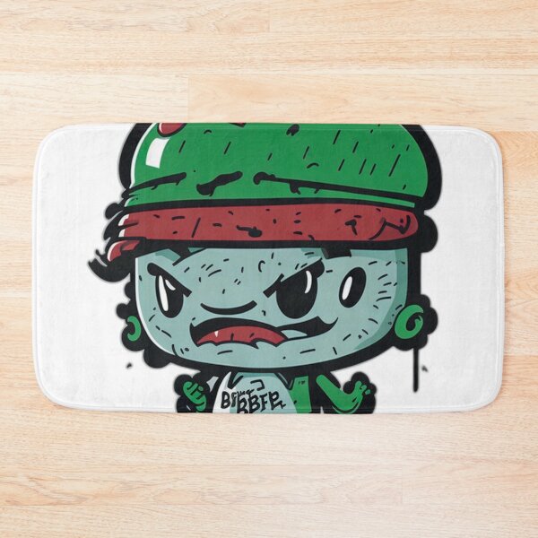 Item preview, Digital Art: Futuristic Evil Cartoon Character in a Green Hat - Dark Delights designed and sold by PixelSpectrum.