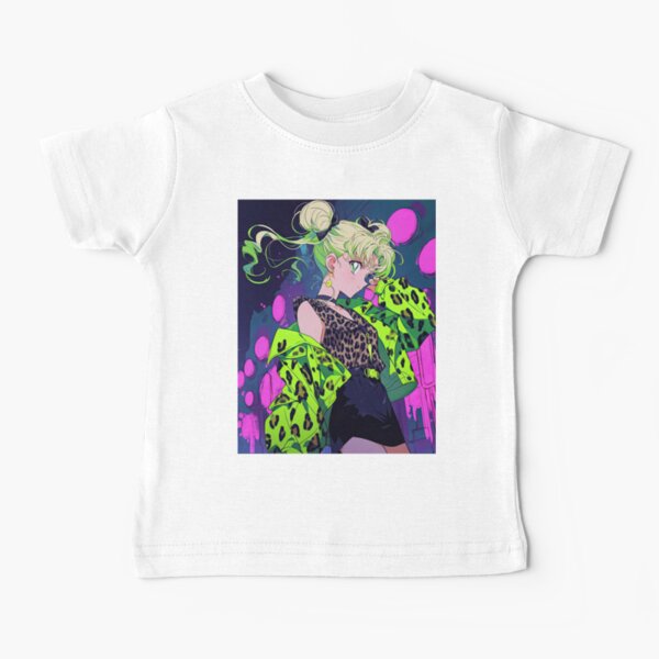 Camiseta verde fluo mensajes goma niño