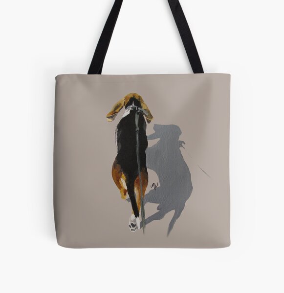 Basset and his Shadow All Over Print Tote Bag