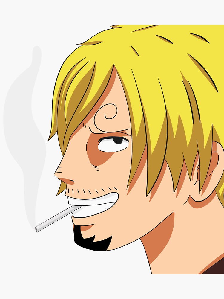 Free Sanji Smoking One Piece Sticker - PNG Stickers Download