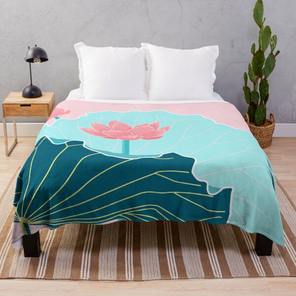 Item preview, Pink Summer Water Lily with Leaves  designed and sold by Moyanana.