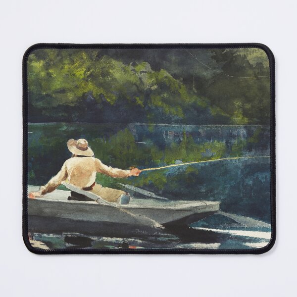 Item preview, Winslow Homer's Casting, Number Two canoe fishing river watercolor masterpiece landscape nature painting designed and sold by Jéanpaul  Ferro.