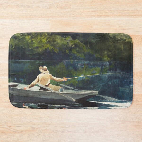 Item preview, Winslow Homer's Casting, Number Two canoe fishing river watercolor masterpiece landscape nature painting designed and sold by Jéanpaul  Ferro.