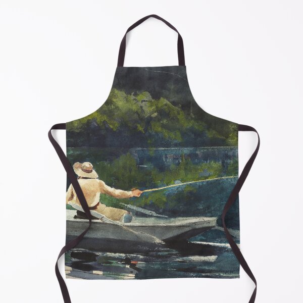 Item preview, Winslow Homer's Casting, Number Two canoe fishing river watercolor masterpiece landscape nature painting designed and sold by Jéanpaul  Ferro.