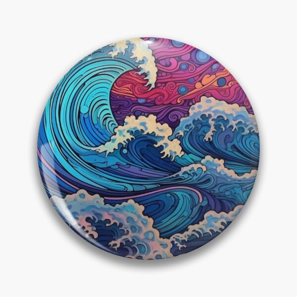 Item preview, Abstract Ocean Waves Pattern designed and sold by Desfix.