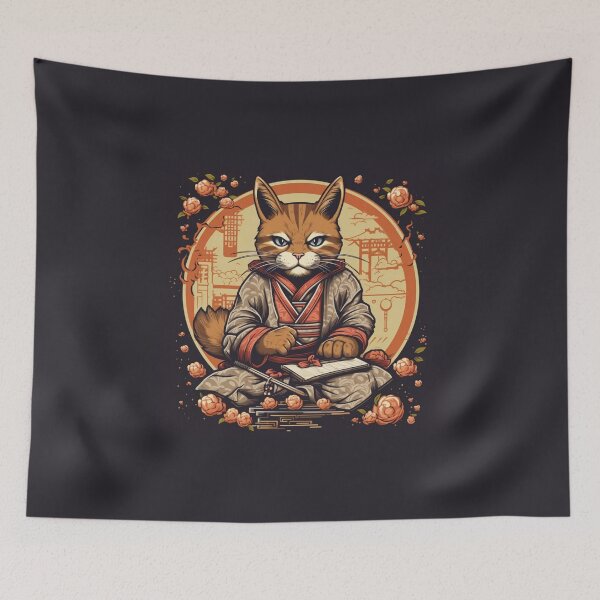 Item preview, Samurai Cat is winning gg designed and sold by G-L-H-F.