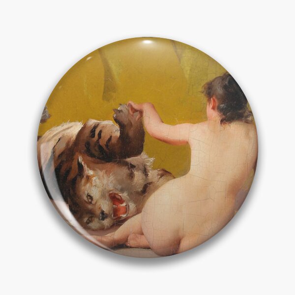 Item preview, Playing with the Tiger Luis Ricardo Falero (Spanish, 1851 – 1896) designed and sold by ohhsomefinds.