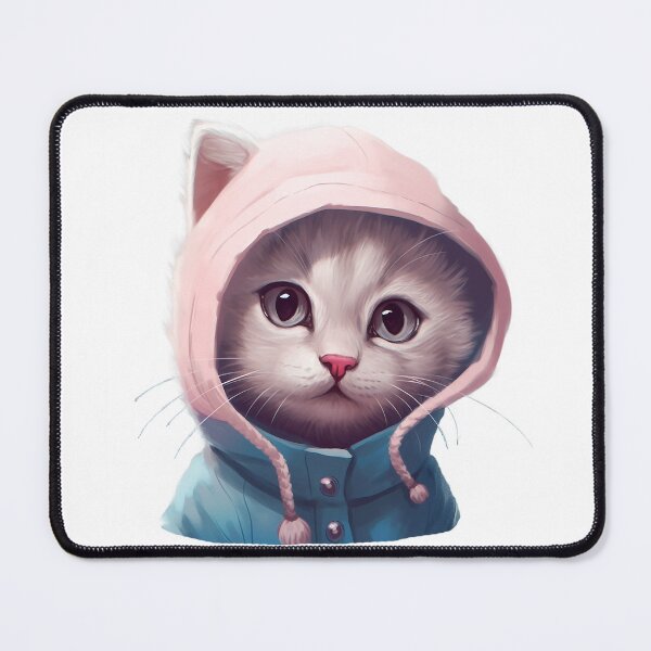 Item preview, Winter Kitten: Little Explorer in Blue Sweatshirt designed and sold by Casanova Originals.