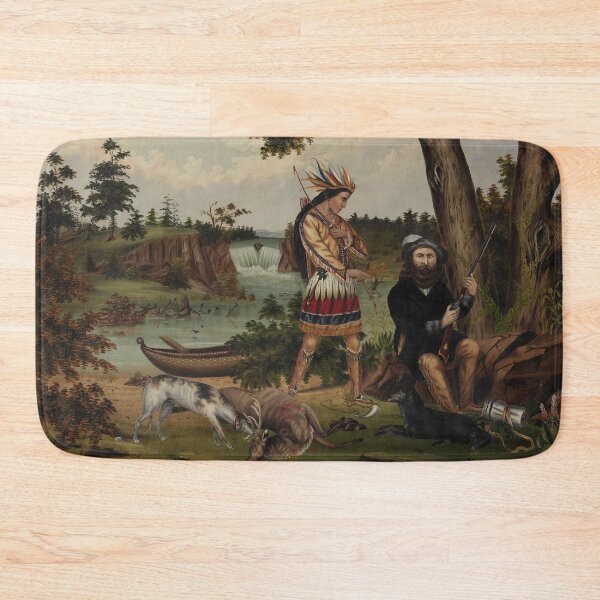 Item preview, Hunter and Indian Guide | C.L. Woodhouse | 1869 American Art designed and sold by CJET.