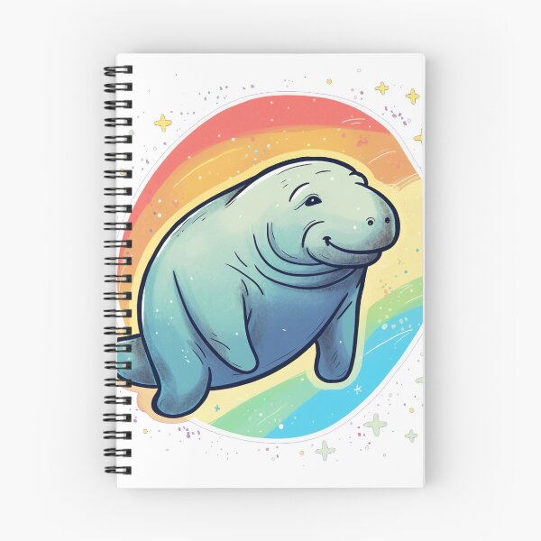 Item preview, Rainbow Manatee designed and sold by Moth & Antler Media.