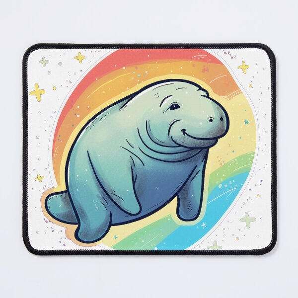 Item preview, Rainbow Manatee designed and sold by Moth & Antler Media.