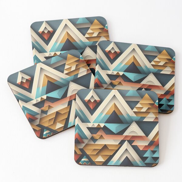Item preview, Geometric Neutral Earth Tones Mountains Pattern designed and sold by KL14.