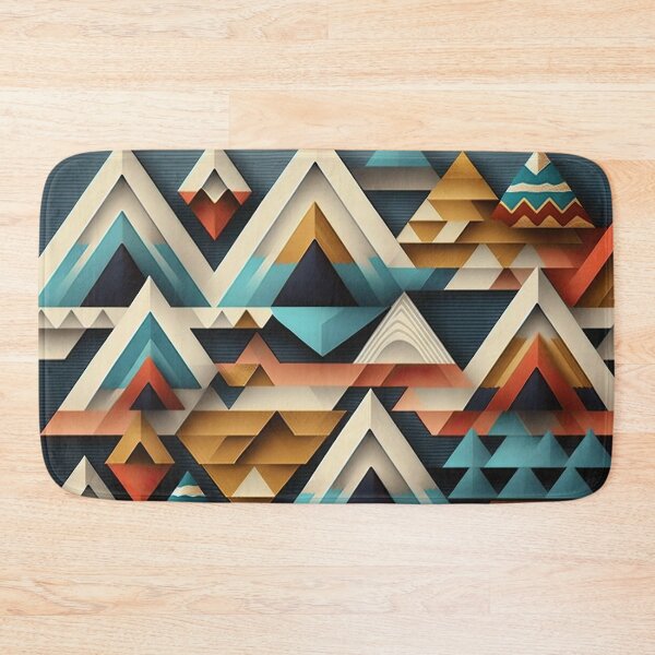 Item preview, Geometric Neutral Earth Tones Mountains Pattern designed and sold by KL14.