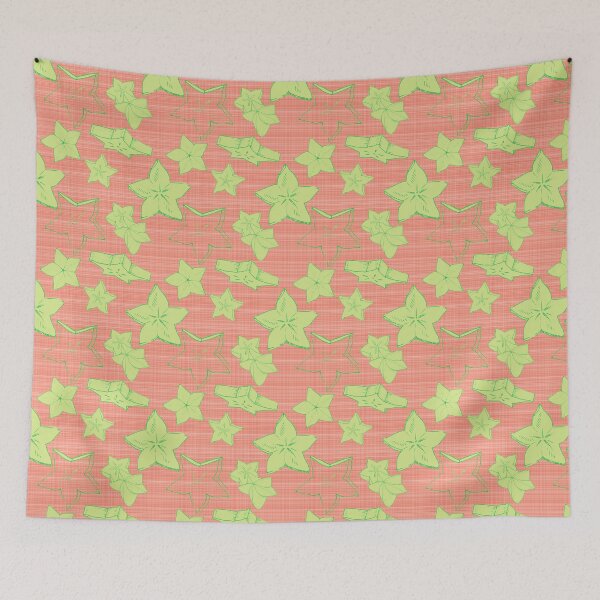 Item preview, Pattern - Starfruit with beige tartan lines designed and sold by Eejee-SK.