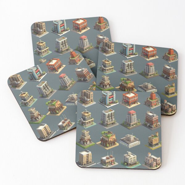Item preview, Buildings Pattern designed and sold by SpicyGraphicArt.