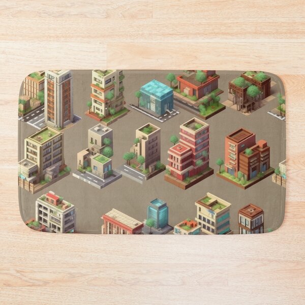 Item preview, Buildings Pattern designed and sold by SpicyGraphicArt.