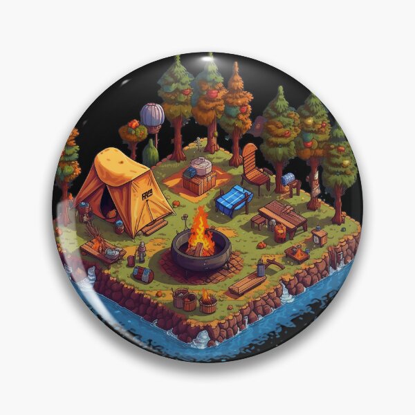 Item preview, Camp site Pixel Art designed and sold by WallGarden.