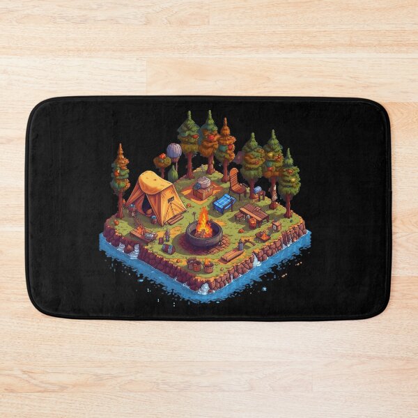 Item preview, Camp site Pixel Art designed and sold by WallGarden.