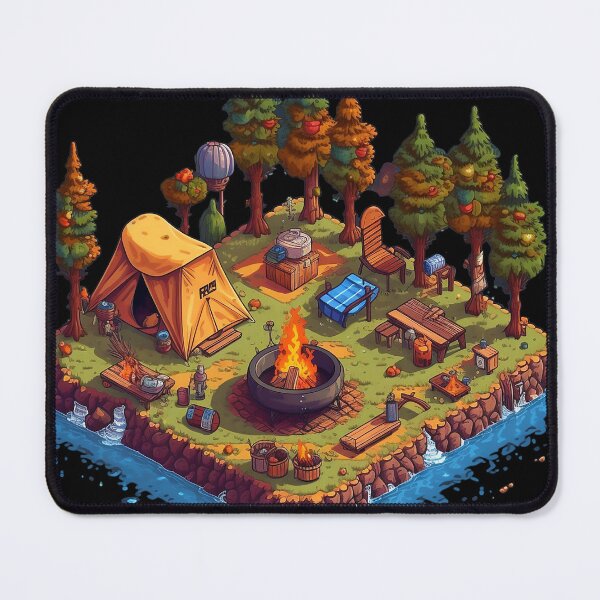 Item preview, Camp site Pixel Art designed and sold by WallGarden.