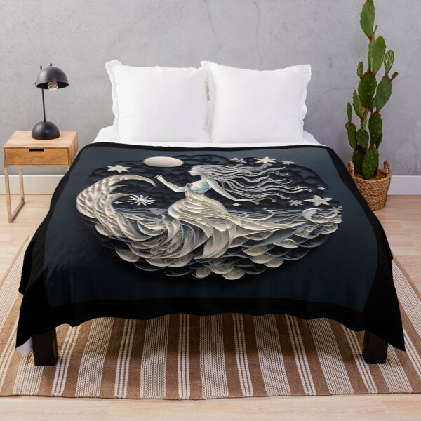 Item preview, Stylish black and white colored ocean mermaid designed and sold by AdiRemba.