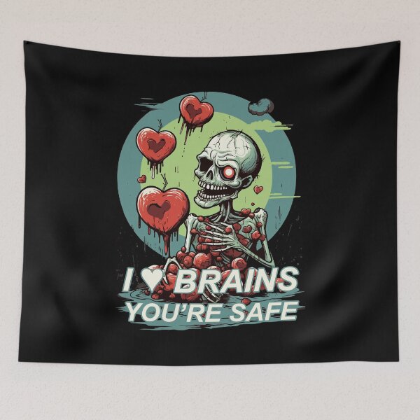 Item preview, "I Heart Brains" Zombie Tee designed and sold by ReapHavok.