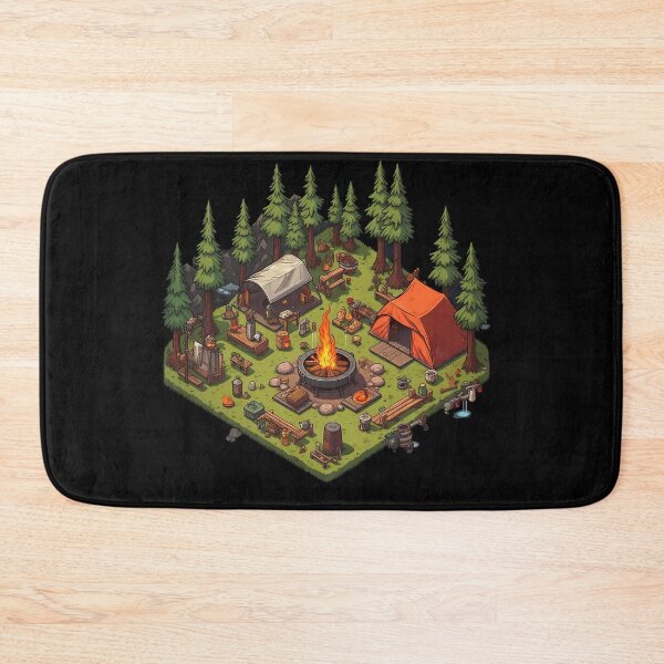 Item preview, Camp site Pixel Art Style designed and sold by WallGarden.