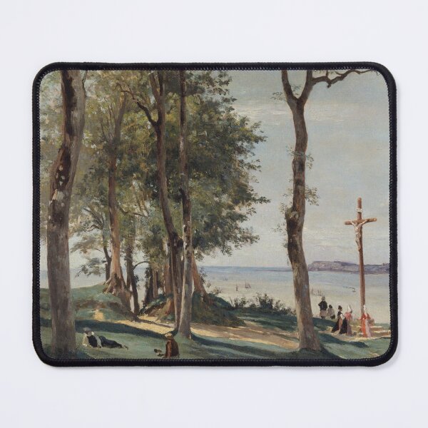 Item preview, Honfleur; Calvary | Camille Corot | 1830 French Landscape Art designed and sold by CJET.