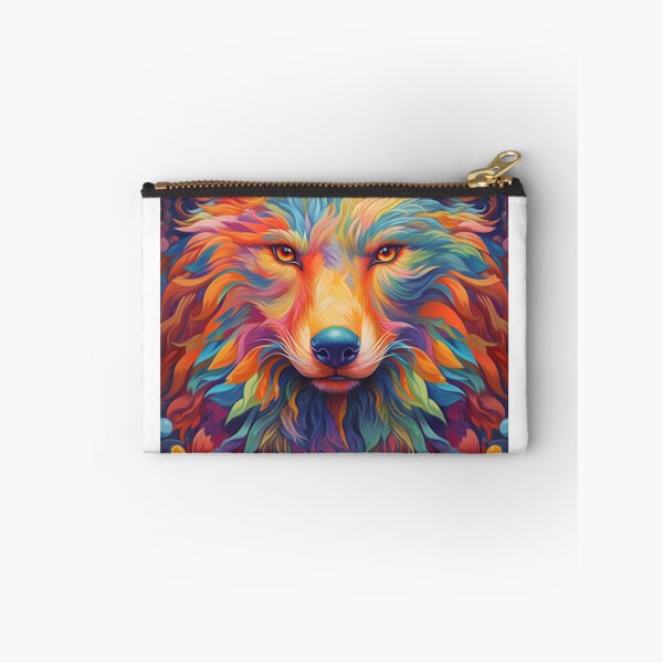 Item preview, psychedelic wolf, orange motive designed and sold by R&B Art and design.