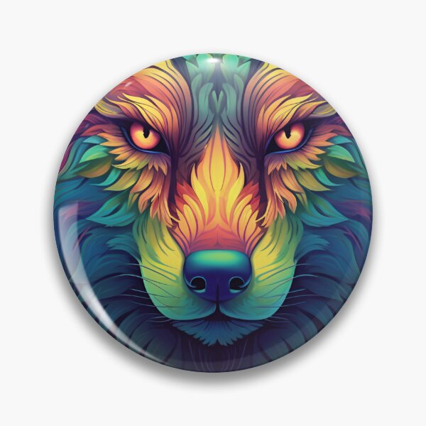 Item preview, psychedelic wolf designed and sold by R&B Art and design.