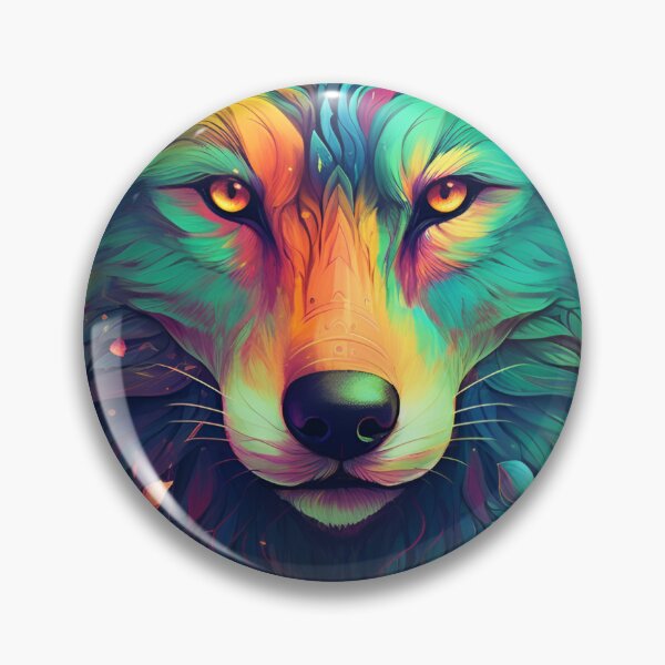 Item preview, psychedelic wolf with leafs and flower designed and sold by R&B Art and design.