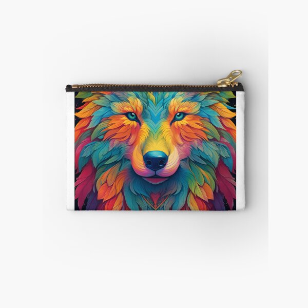 Item preview, colorful psychedelic wolf designed and sold by R&B Art and design.