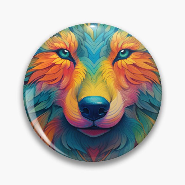 Item preview, colorful psychedelic wolf designed and sold by R&B Art and design.