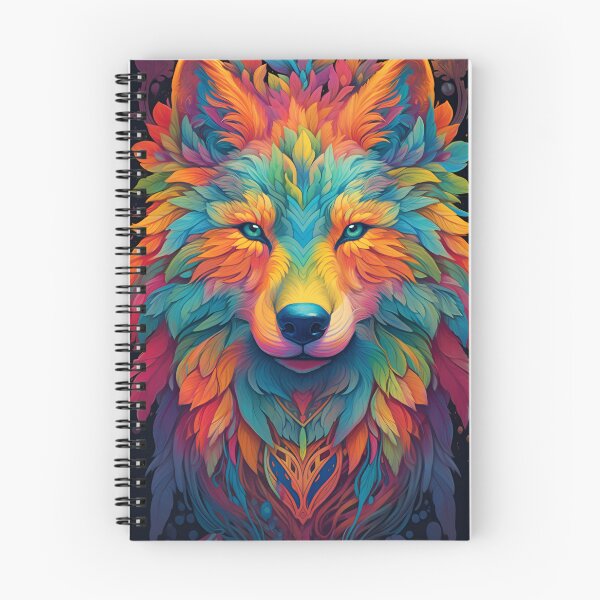 Item preview, colorful psychedelic wolf designed and sold by R&B Art and design.