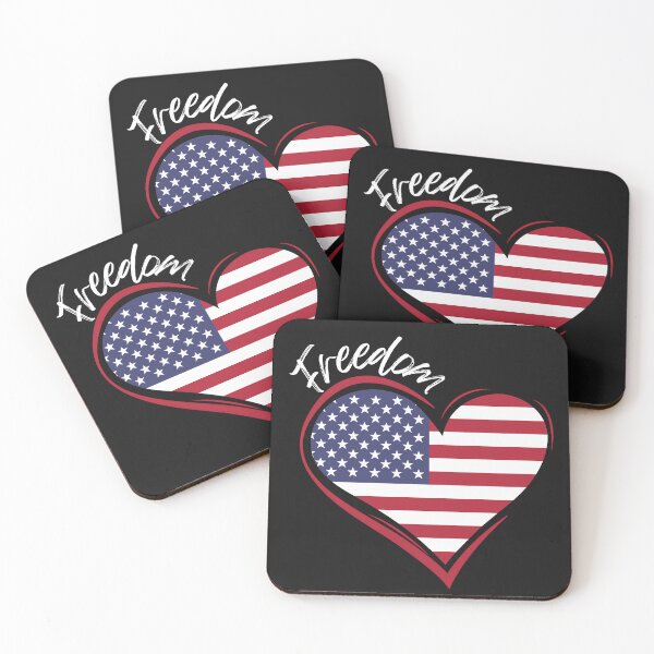 Item preview, American Flag Heart : Freedom designed and sold by MTJ-Mushrooms.