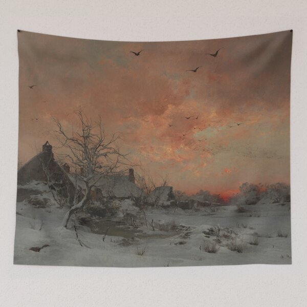 Item preview, January; Cernay, near Rambouillet | Leon-Germain Pelouse | 1880 Landscape Art designed and sold by CJET.