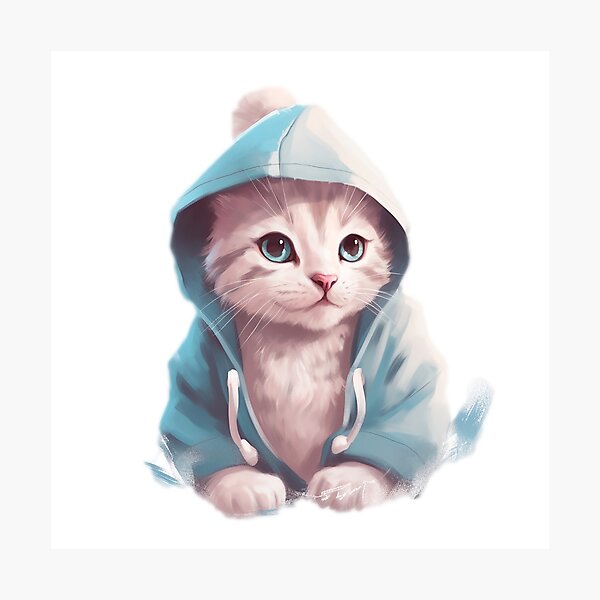 Item preview, Winter Love: A Kitten in a Hat and Sweatshirt designed and sold by Casanova Originals.