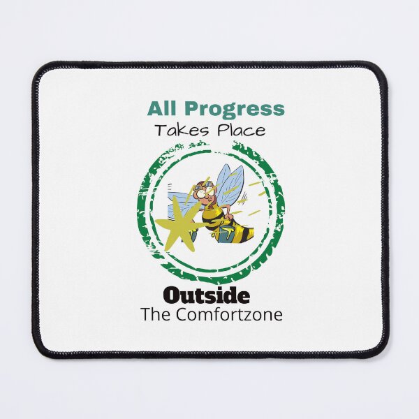 Item preview, All Progress Takes Place Outside of Comfort Zone - Motivational Quotes designed and sold by zeddy-store.
