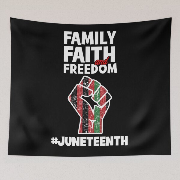Artikelvorschau, Juneteenth erhobene Faust | Glaubensfreiheit in der Familie entworfen und verkauft von blackartmatters.