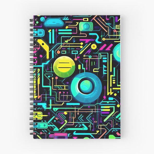 Item preview, Vibrant Neon circuit board design designed and sold by SweetWhiskers.