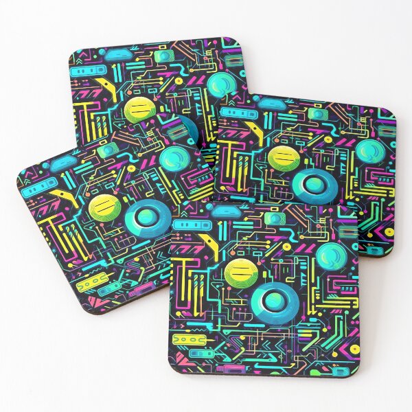 Item preview, Vibrant Neon circuit board design designed and sold by SweetWhiskers.