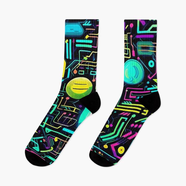 Item preview, Vibrant Neon circuit board design designed and sold by SweetWhiskers.