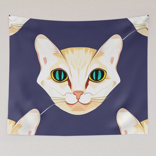 Item preview, Whisker Wonderland Playful Cat Head Tiling Illustration designed and sold by Arc1.