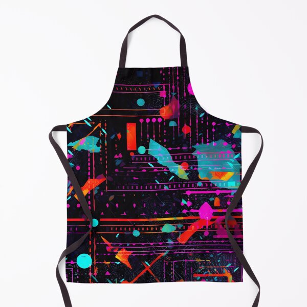 Item preview, Techno Splatter Vibrant Neon circuit board design designed and sold by SweetWhiskers.