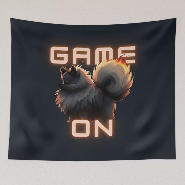 Item preview, Keeshond Cartoon: Game ON with Anime Dog - Dog Art designed and sold by Woof-n-Wear.