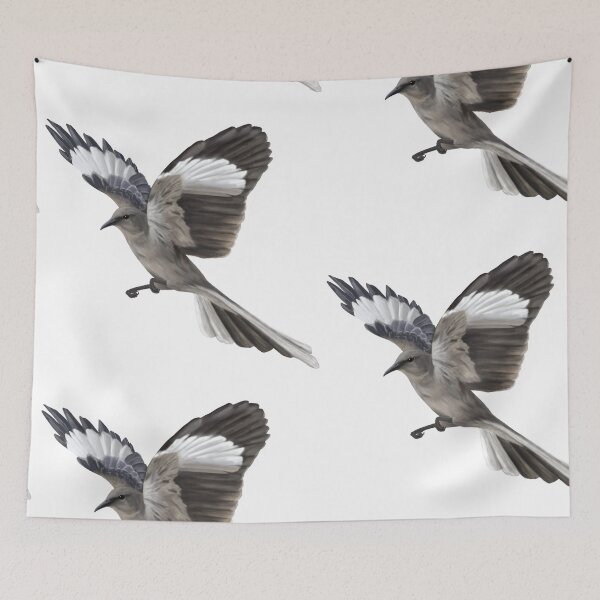 Item preview, Flying Northern Mockingbird designed and sold by CreationsByBear.
