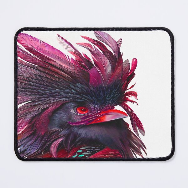 Item preview, Bird with Ruffled Head of Feathers Morning Hair Brilliant Red designed and sold by deniselynnimage.